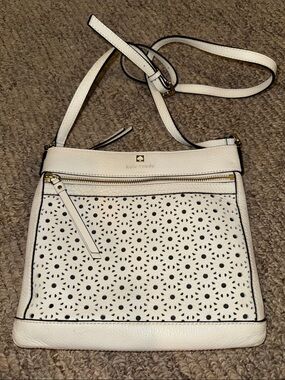 kate spade Cream Perforated Leather Crossbody Bag- Great Conditions